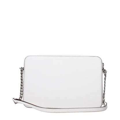 Michael Kors laukku - White Leather Crossbody Bag