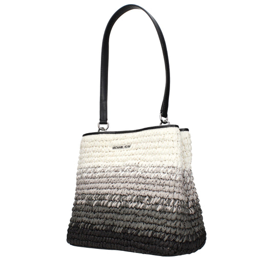 Michael Kors laukku - Black Raffia Shoulder Bag