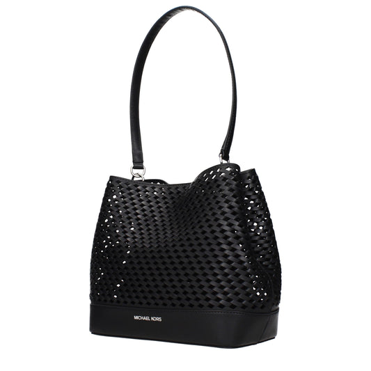 Michael Kors laukku - Black Leather Shoulder Bag