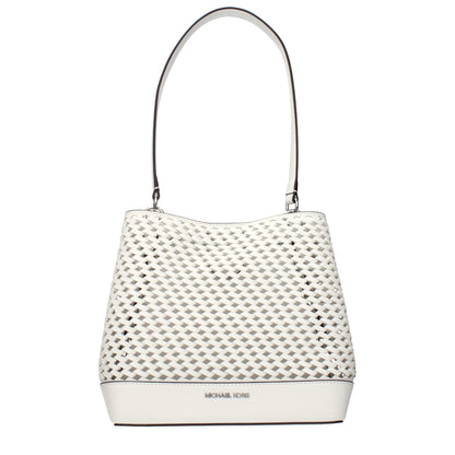 Michael Kors laukku - White Leather Shoulder Bag