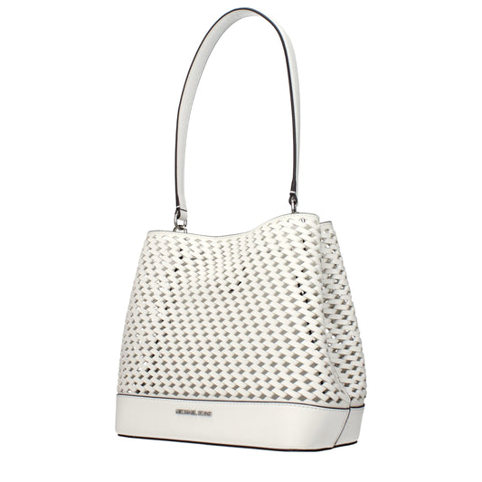Michael Kors laukku - White Leather Shoulder Bag