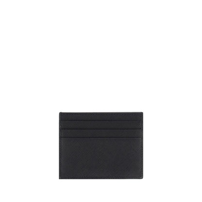 Prada Black Calf Leather Bos Taurus Wallet