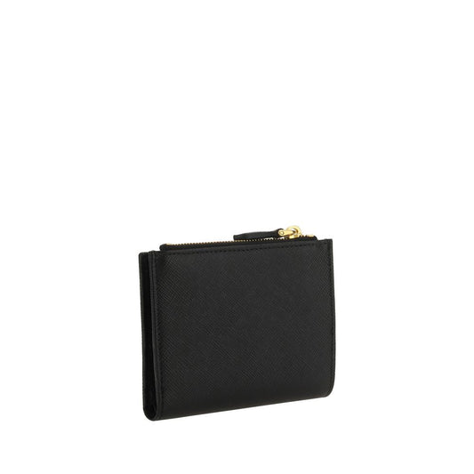 Prada Black Calf Leather Bos Taurus Wallet