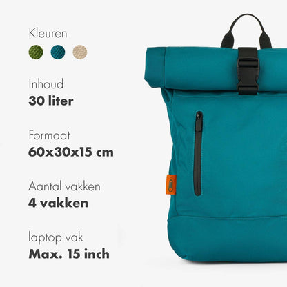 Rullattava vettähylkivä reppu Rolltop Paqer - 20-30L, 3 väriä
