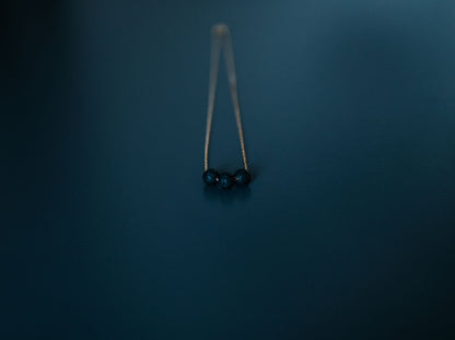 Diffuser Necklace with 3 Lava Beads