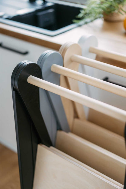 Foldable Kitchen Tower With Removable Rail