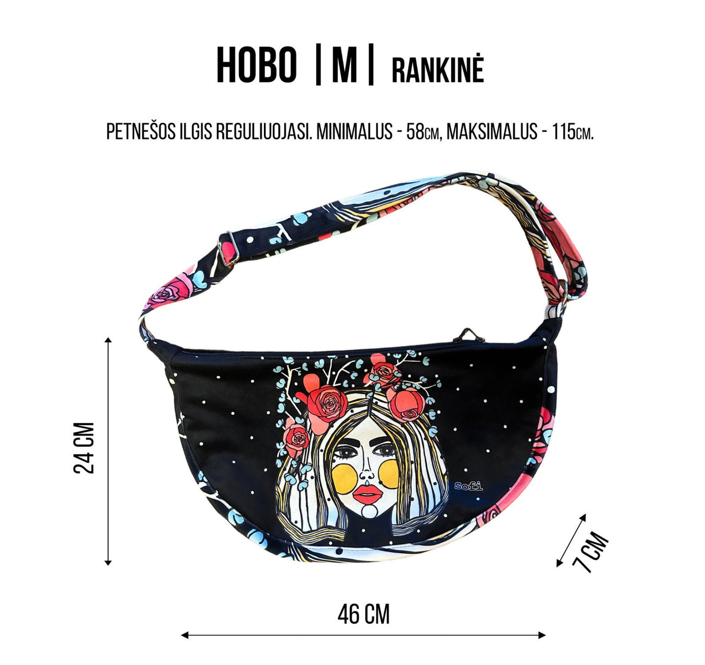 Hobo Bag Heart - Cream