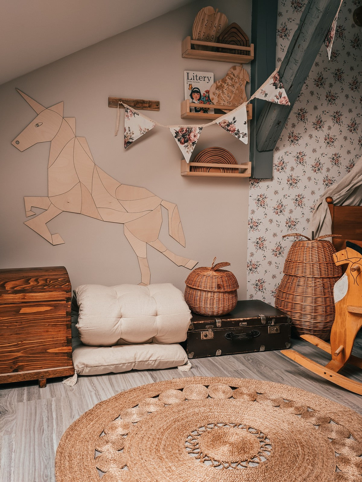 Wooden Wall Decoration - Horse/Unicorn