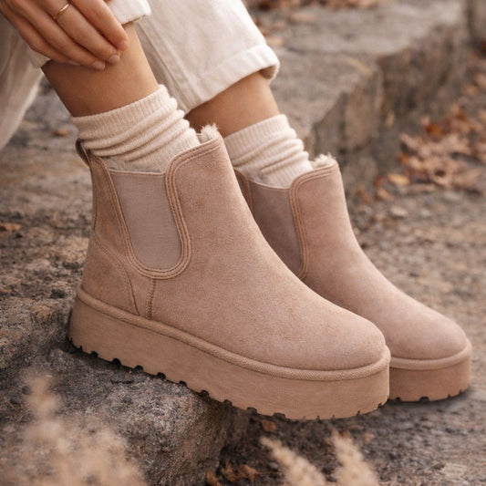 Pehmeät ja lämpimät naisten talvikengät - Khaki