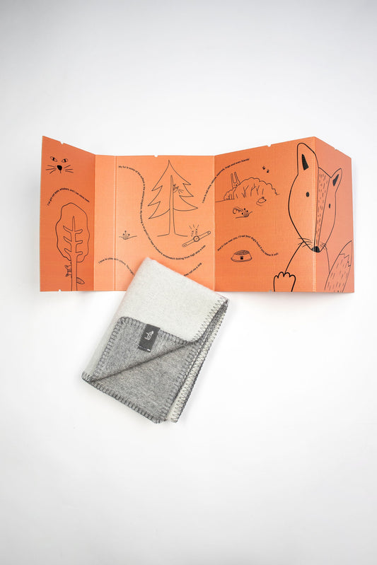Merino baby blanket - Fox