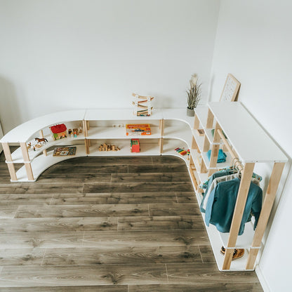 Modular Montessori Shelf Straight - 3 Shelves