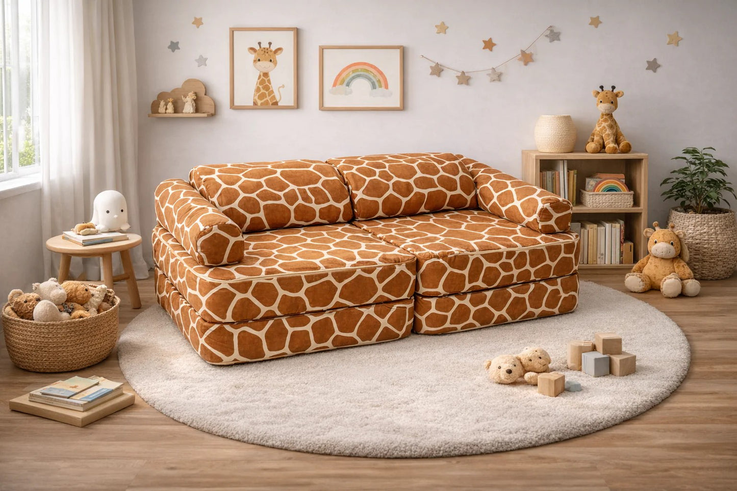 Modular Play Sofa for Children, Giraffe, 120cm