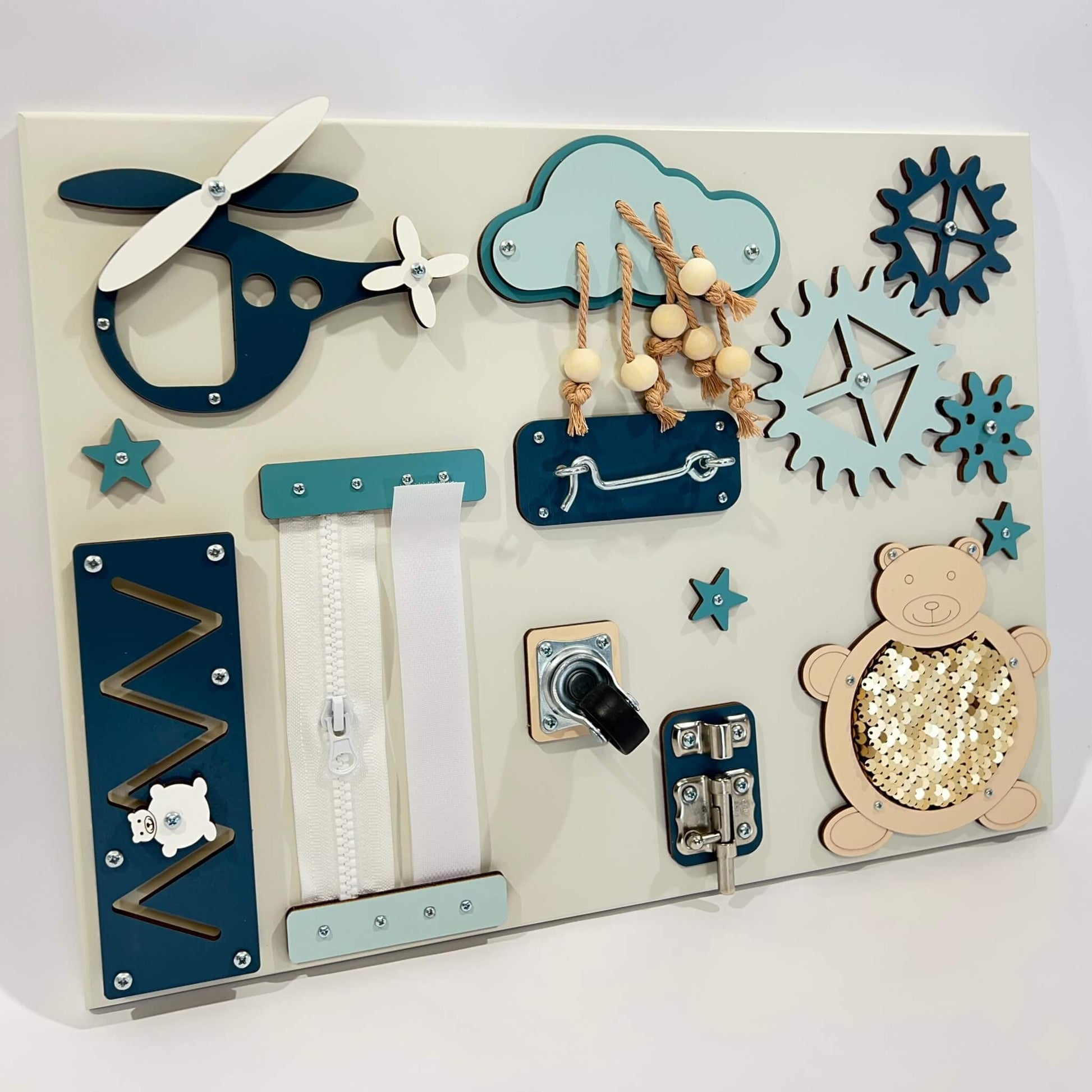 Portable baby sensory busy board (30×40 cm)