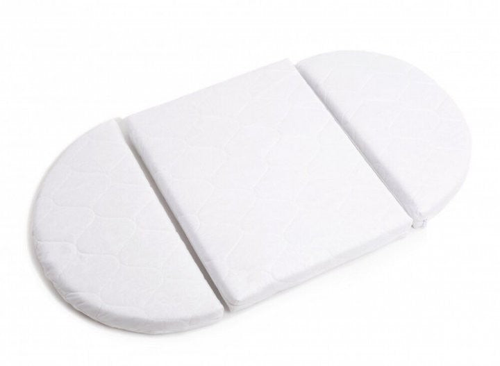 Round Baby Crib OLIN with Mattress - White