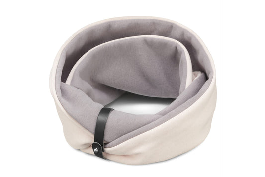 Simo Neck Warmer - White Sand & Steel Grey 